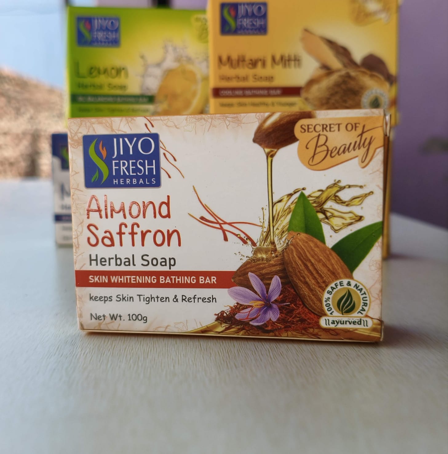 Jiyo Fresh Almond Saffron Soap